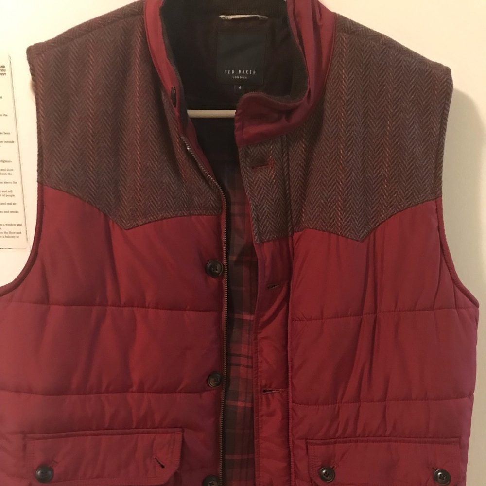 Ted Baker quilt red vests